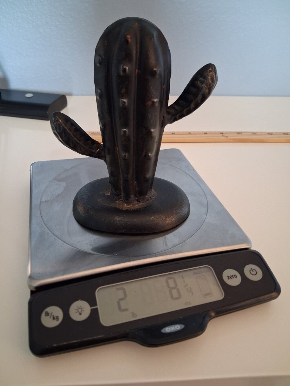 Metal Cactus Doorstop Southwest Decor approx 3 pounds - Picture 4 of 7